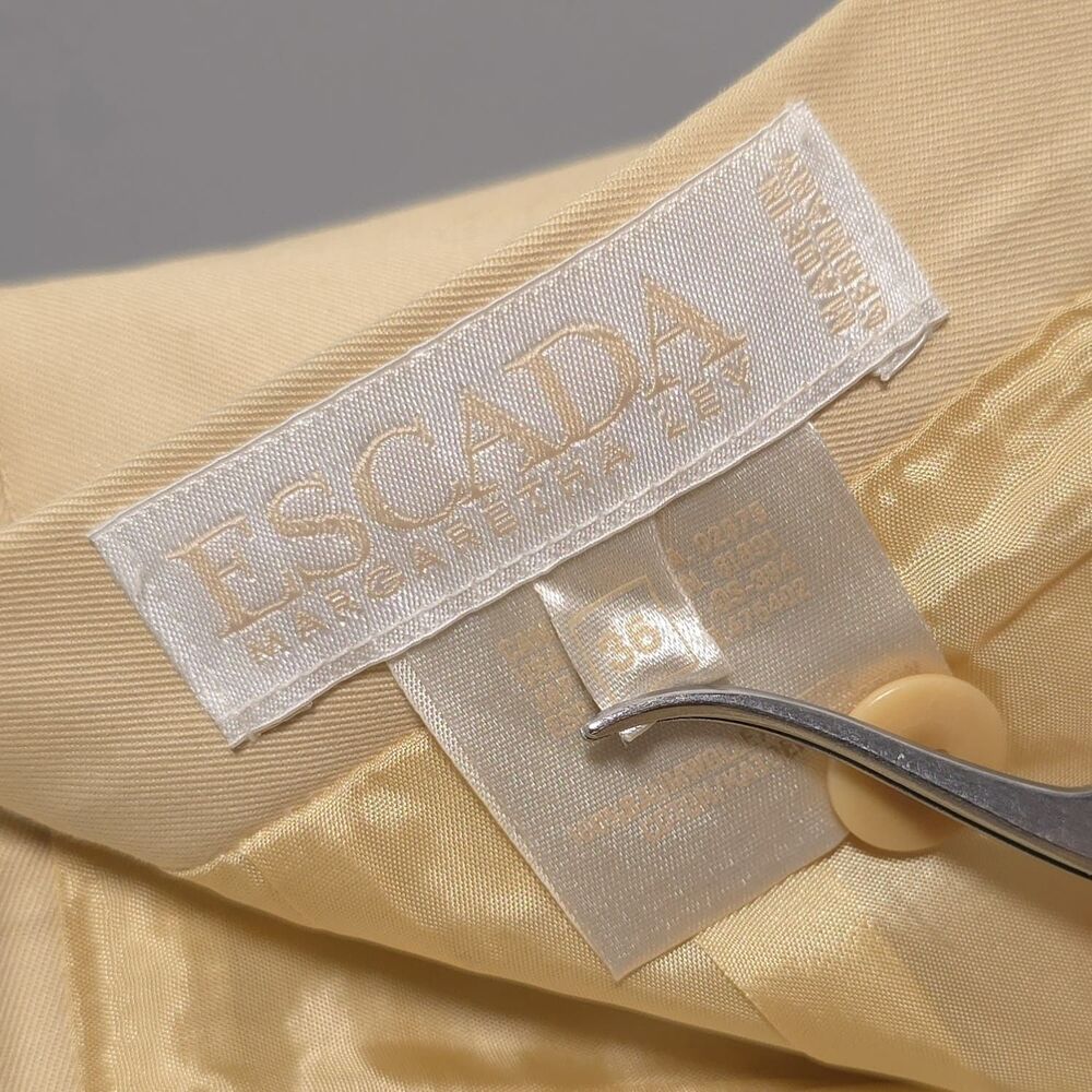 ESCADA MARGARETHA LEY Set Vintage GERMANY MADE Belted Blazer 8 + Pencil Skirt 6 - Picture 4 of 16